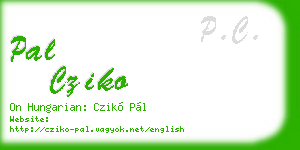 pal cziko business card