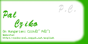 pal cziko business card